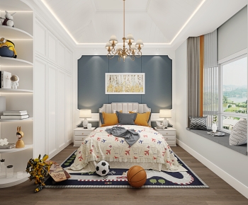 Simple European Style Bedroom-ID:125351919