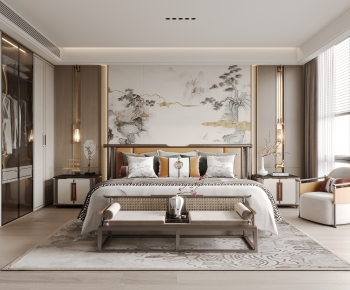 New Chinese Style Bedroom-ID:488298891