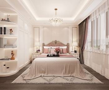 Simple European Style Bedroom-ID:598436126