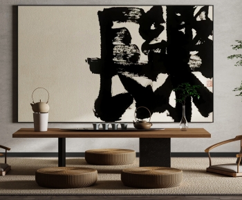 Chinese Style New Chinese Style Wabi-sabi Style Calligraphy And Painting-ID:939441929