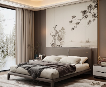 New Chinese Style Bedroom-ID:223892932