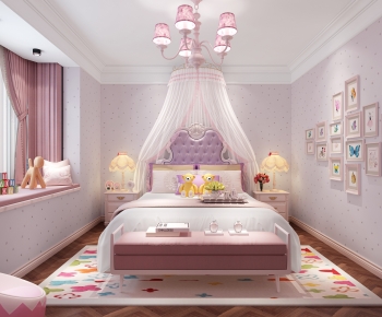 Simple European Style Girl's Room Daughter's Room-ID:591893915