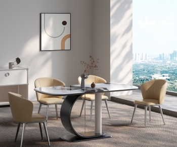 Modern Dining Table And Chairs-ID:696136954