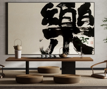 Chinese Style New Chinese Style Wabi-sabi Style Calligraphy And Painting-ID:865111115