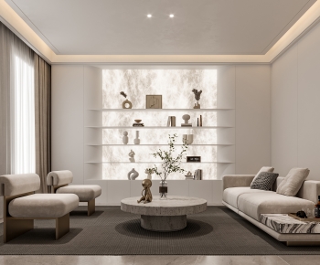 Modern Wabi-sabi Style Office Living Room-ID:728986982