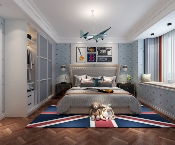 Simple European Style Boy's Room And Son's Room-ID:906168942