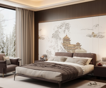 New Chinese Style Bedroom-ID:164004091