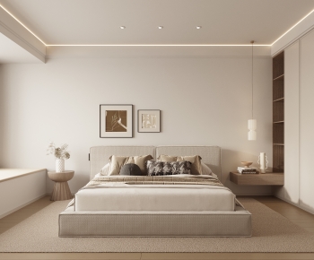 Modern Wabi-sabi Style Bedroom-ID:849642998