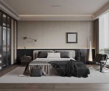 Modern Wabi-sabi Style Bedroom-ID:161209178