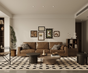 Wabi-sabi Style A Living Room-ID:523629285