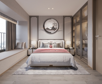 New Chinese Style Bedroom-ID:381728892