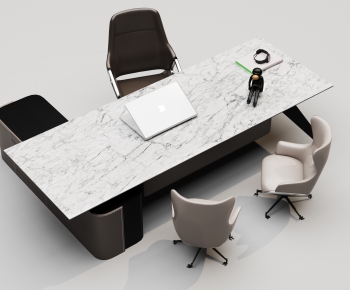 Modern Office Desk And Chair-ID:583405026