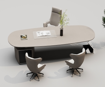 Modern Office Desk And Chair-ID:506642105