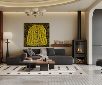 Wabi-sabi Style A Living Room-ID:823302982