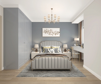 Modern American Style Bedroom-ID:761914976