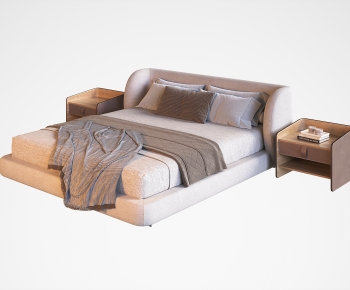 Modern Double Bed-ID:856709965