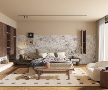 Wabi-sabi Style Bedroom-ID:395114903