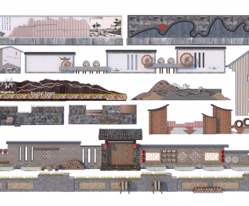 New Chinese Style Landscape Wall-ID:342547892