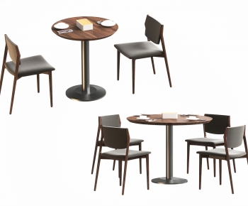 新中式圆形餐桌椅组合-ID:304846054