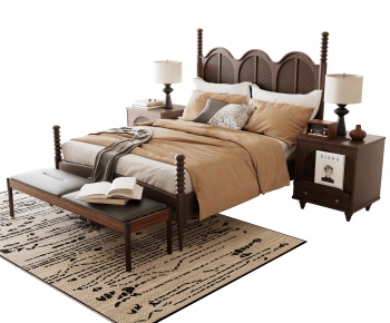 American Style Double Bed-ID:286072978