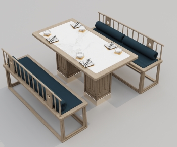 New Chinese Style Dining Table And Chairs-ID:677459005