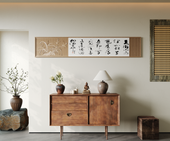 New Chinese Style Wabi-sabi Style Side Cabinet/Entrance Cabinet-ID:772600899