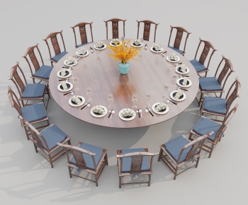 New Chinese Style Dining Table And Chairs-ID:549326902