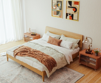 Modern Double Bed-ID:880451921