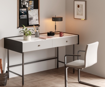 Modern Computer Desk And Chair-ID:551343922