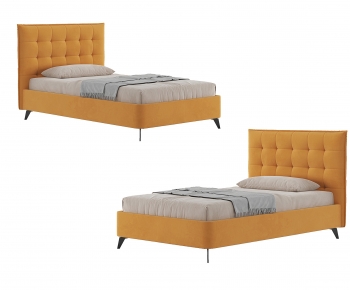 Nordic Style Single Bed-ID:393357993
