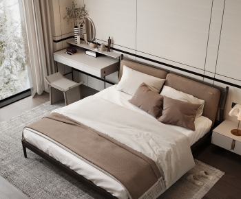 Modern Double Bed-ID:397306925