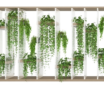 现代亚克力植物架 绿植盆栽3D模型