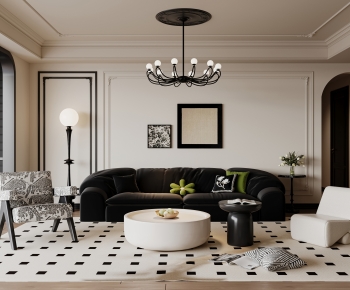 French Style A Living Room-ID:955379016