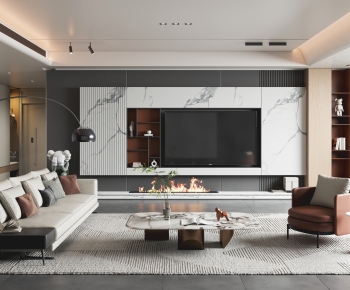 Modern A Living Room-ID:465810315