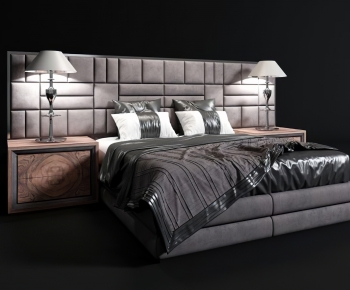 Modern Double Bed-ID:756314043