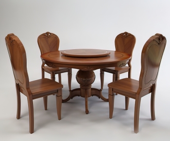 Retro Style Dining Table And Chairs-ID:915712121