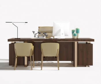 Modern Office Desk And Chair-ID:259030103