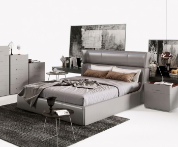 Modern Double Bed-ID:829659948