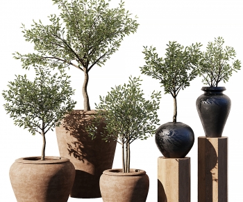 Modern Wabi-sabi Style Ground Green Plant Potted Plants-ID:294713973