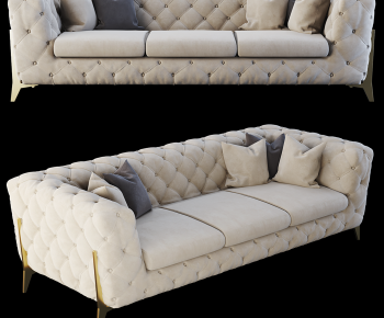Modern Simple European Style Three-seat Sofa-ID:985522034