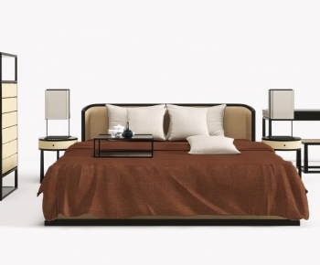 Modern Double Bed-ID:834909925