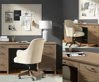 Modern Nordic Style Computer Desk And Chair-ID:871452091