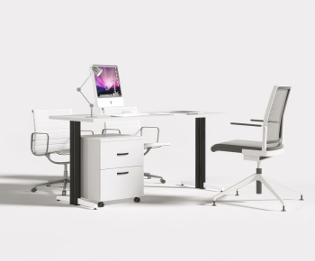 Modern Office Desk And Chair-ID:786358125