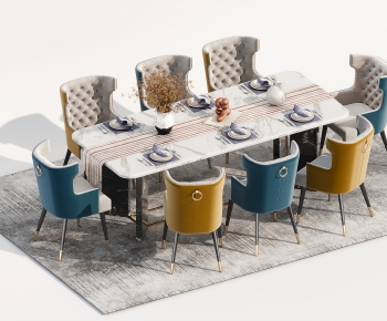 American Style Dining Table And Chairs-ID:730309968