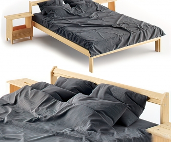 Nordic Style Double Bed-ID:822671891