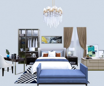 Post Modern Style Double Bed-ID:665154934