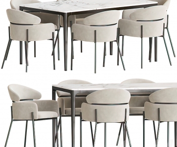 Modern Dining Table And Chairs-ID:792953011