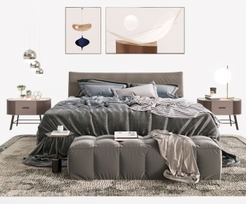 Modern Double Bed-ID:116705896