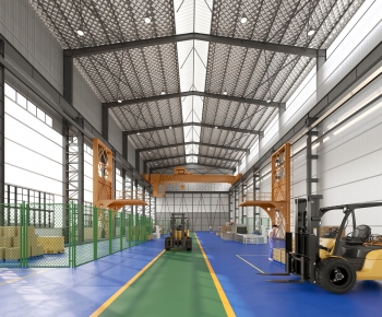 Modern Factory Floor/warehouse-ID:375571012