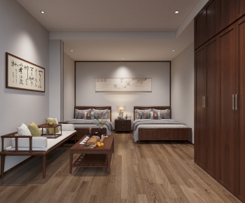 New Chinese Style Bedroom-ID:841415887